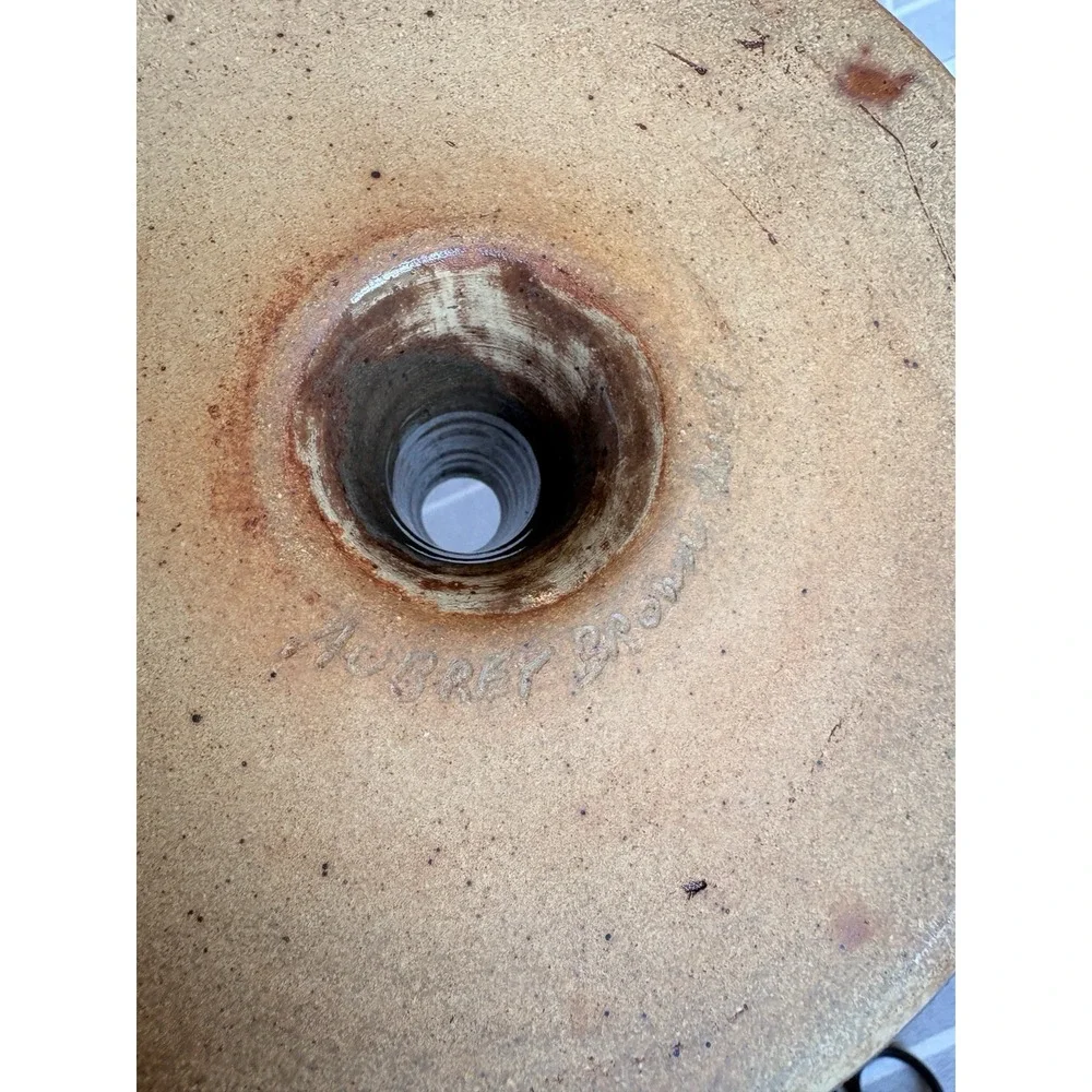 Hand Thrown Heavy Appalachian Pottery Earthenware Bundt Pan Minimalist Cabinchic